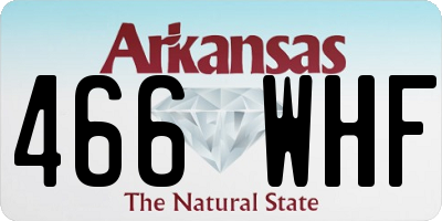 AR license plate 466WHF
