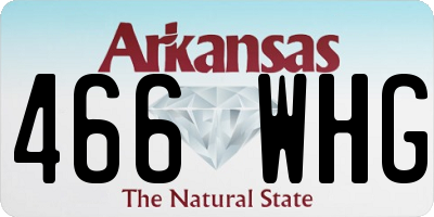 AR license plate 466WHG