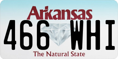 AR license plate 466WHI
