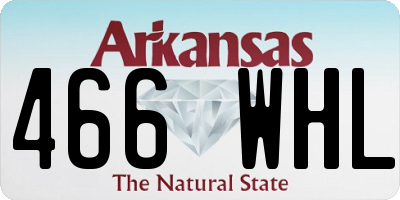 AR license plate 466WHL