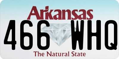 AR license plate 466WHQ
