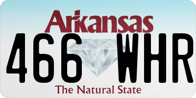 AR license plate 466WHR