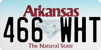 AR license plate 466WHT