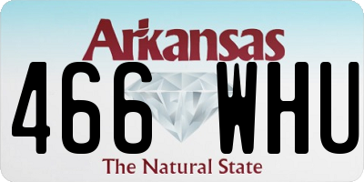 AR license plate 466WHU