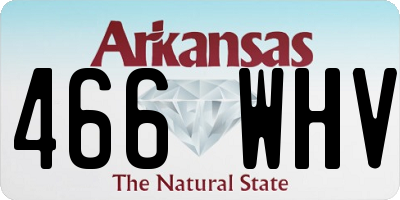 AR license plate 466WHV