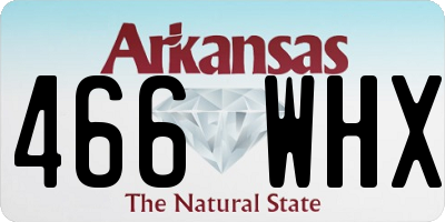 AR license plate 466WHX
