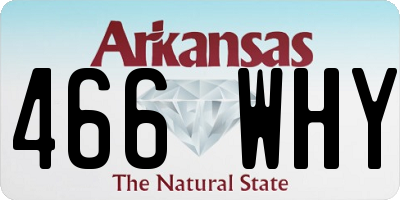 AR license plate 466WHY