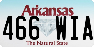 AR license plate 466WIA
