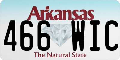 AR license plate 466WIC