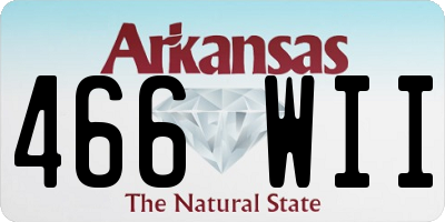 AR license plate 466WII