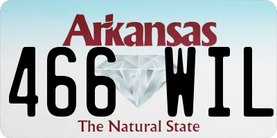 AR license plate 466WIL