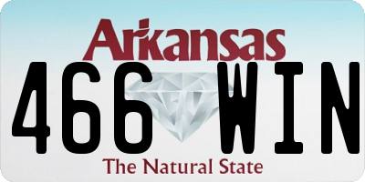 AR license plate 466WIN