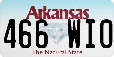 AR license plate 466WIO