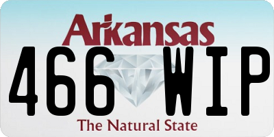 AR license plate 466WIP