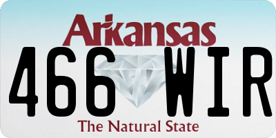 AR license plate 466WIR