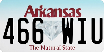 AR license plate 466WIU