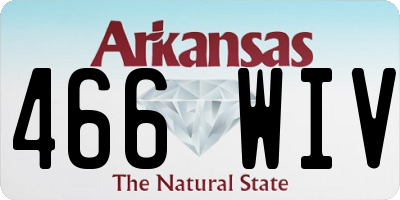 AR license plate 466WIV