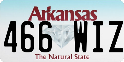 AR license plate 466WIZ
