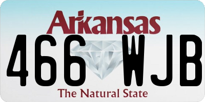 AR license plate 466WJB