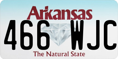 AR license plate 466WJC