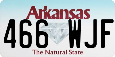 AR license plate 466WJF