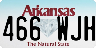 AR license plate 466WJH