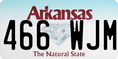 AR license plate 466WJM