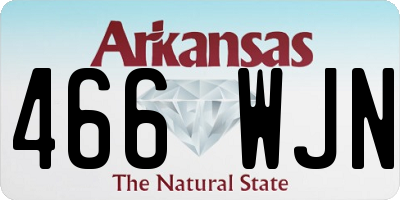 AR license plate 466WJN
