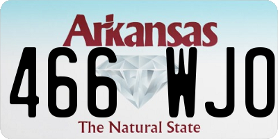 AR license plate 466WJO