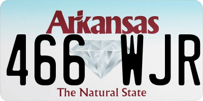 AR license plate 466WJR