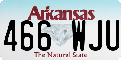 AR license plate 466WJU