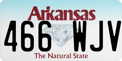 AR license plate 466WJV