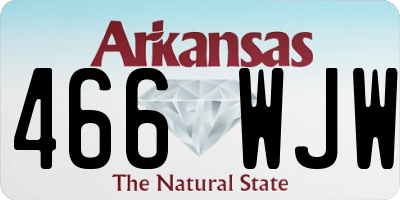 AR license plate 466WJW