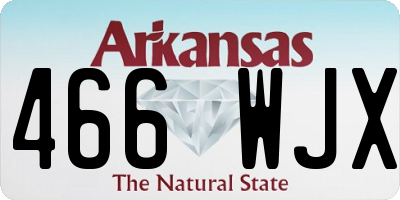 AR license plate 466WJX