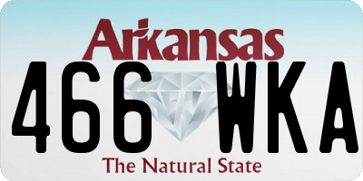 AR license plate 466WKA