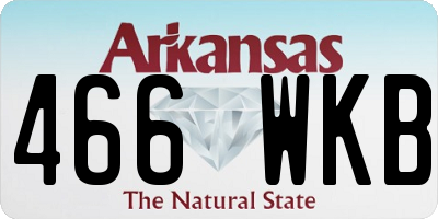 AR license plate 466WKB