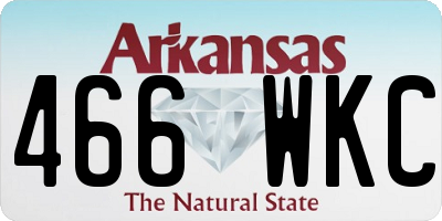 AR license plate 466WKC