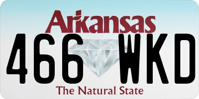 AR license plate 466WKD