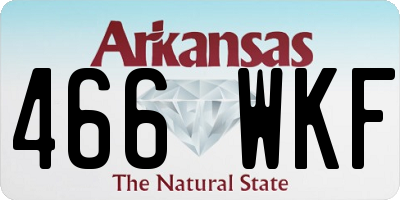AR license plate 466WKF