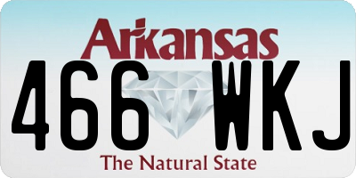 AR license plate 466WKJ