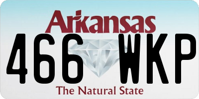 AR license plate 466WKP