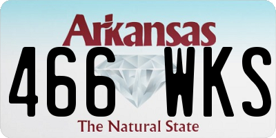 AR license plate 466WKS