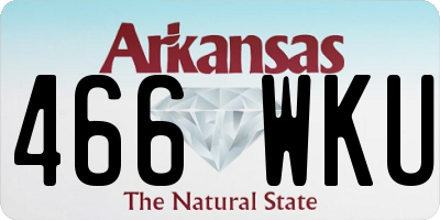 AR license plate 466WKU