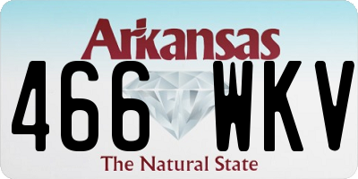 AR license plate 466WKV