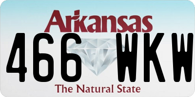 AR license plate 466WKW