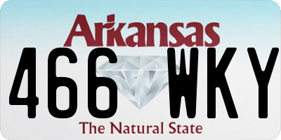 AR license plate 466WKY