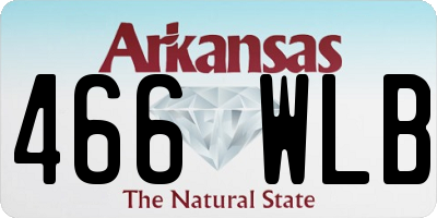 AR license plate 466WLB
