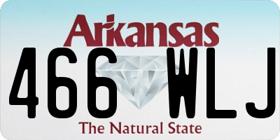 AR license plate 466WLJ