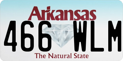 AR license plate 466WLM