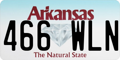 AR license plate 466WLN